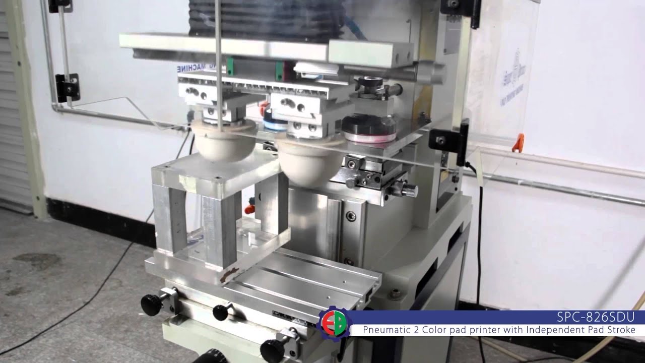 SPC-826SDU Pneumatic 2-color pad printer with Shuttle and ink cup