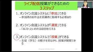 3.オンライン会議システムで「授業」ができる