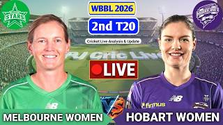 Melbourne Women Vs Hobart Women 2nd T20 Match | Live Score Analysis & Discussion | WBBL Cricket 2026