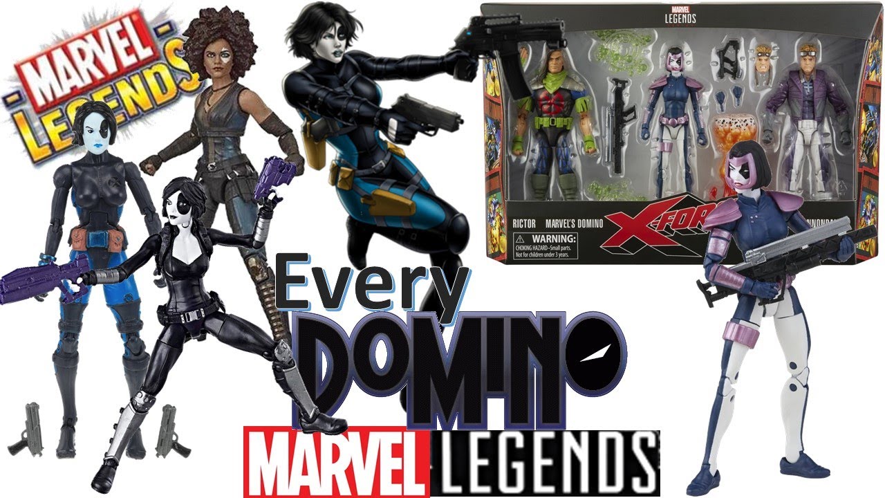 Every Marvel Legends Domino Comparison List 2-pack 3-pack Fox X