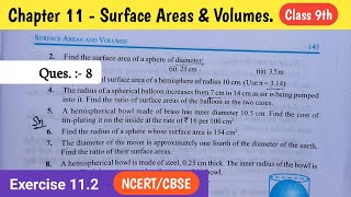 surface area and volume class 9 ex 11.2  Question 8