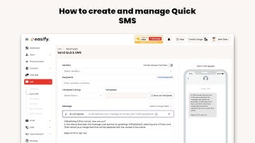 How to schedule and manage Quick SMS in Easify? | Easify Marketing | Tutorial
