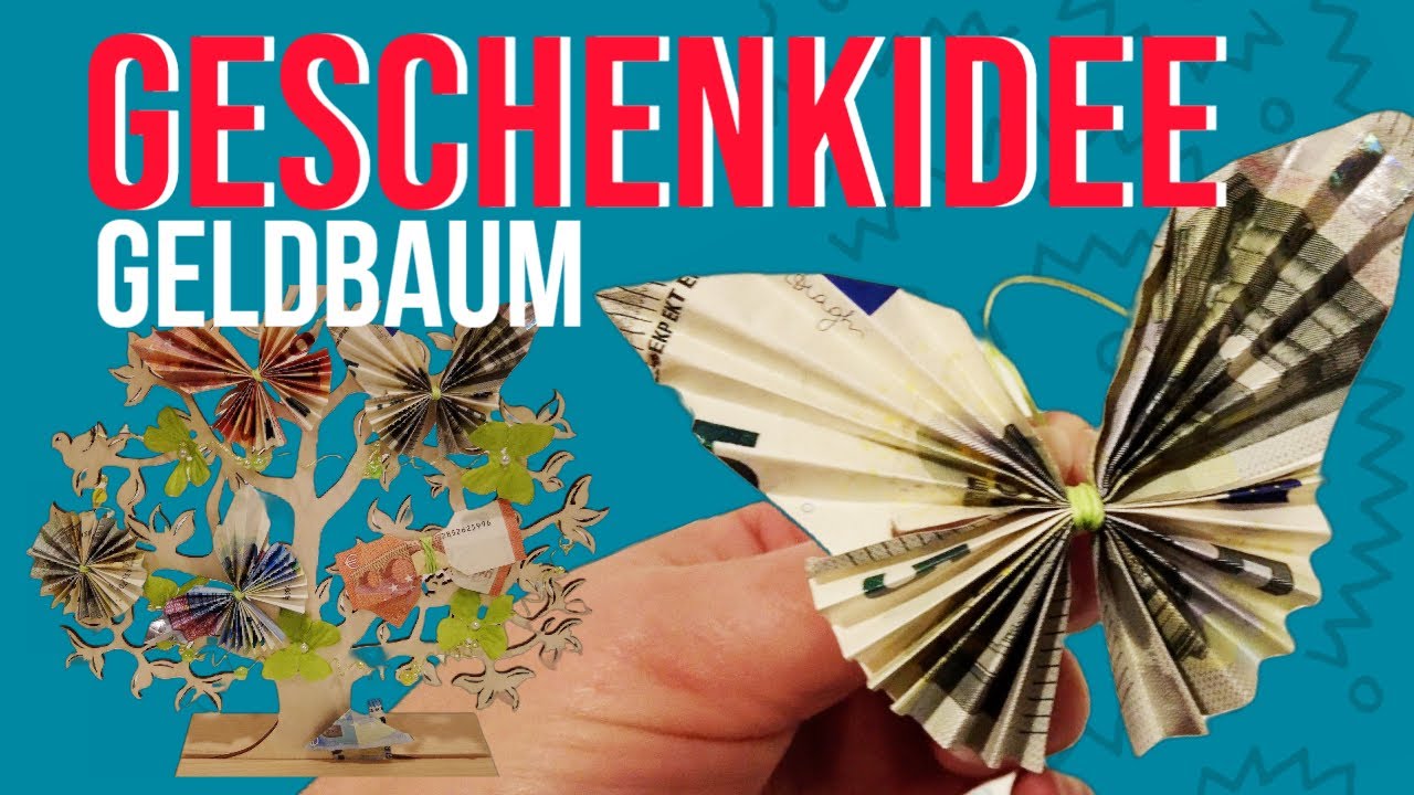 Geldbaum schnelles selbstgemachtes Geld Geschenk schn verpackt