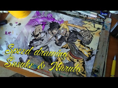 Speed drawing Sasuke & Naruto