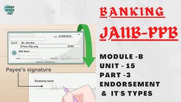 Endorsement of cheque and it