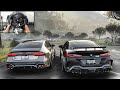 Bmw m8 competition  audi rs7 sportback convoy  forza horizon 5  steering wheel gameplay