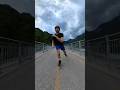 Rollerblading uphill on an amazing mountain landscape - Ciclovia Alpe Adria Radweg, Dogna (Italy)