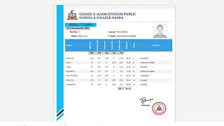 Printing Weighted Average Result Card - EduSuite