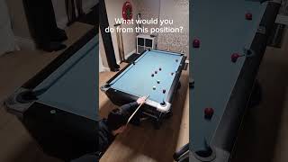 What would you do? #ultimatepool #billiards #pool #8ballpool #double #bank #kick #shot