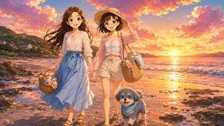 Ghibli Ocean Walk: Peaceful Anime Animation for Sleep screenshot 4