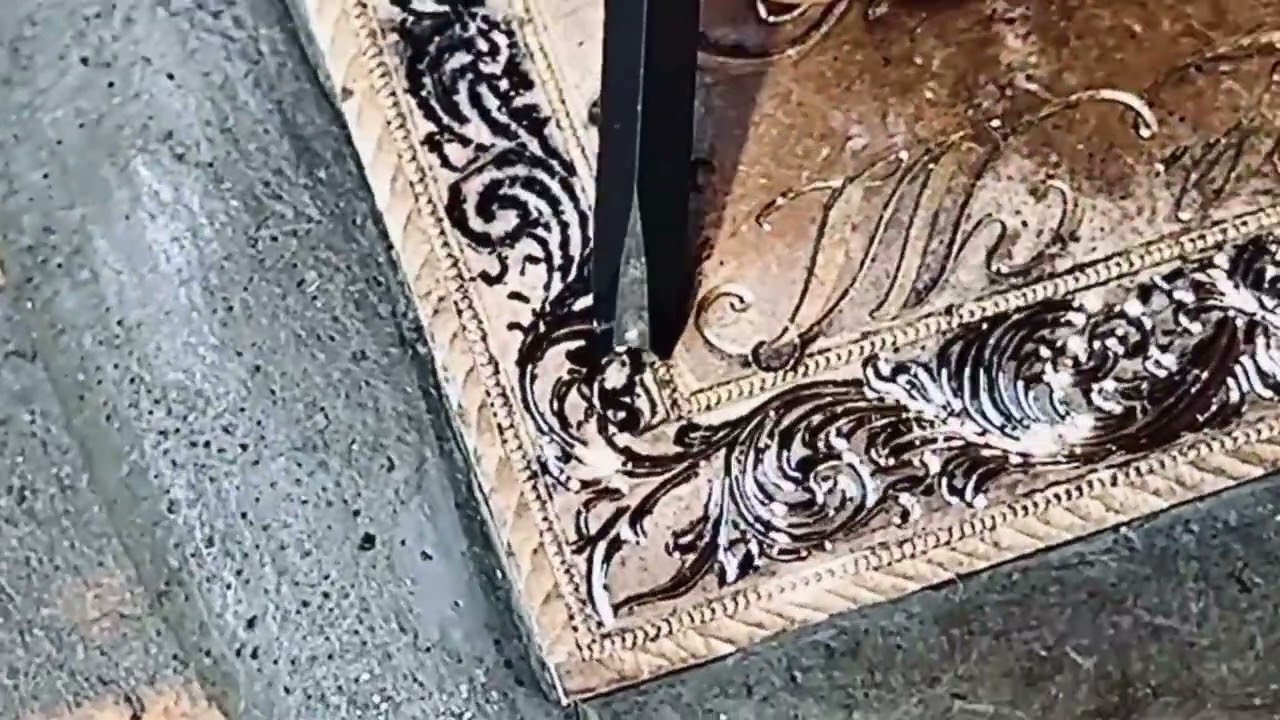 【 Edwardian Script No.21 frame engraving 】Hand Engraving  彫金 彫刻