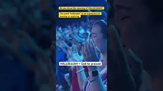 Do you know the meaning of HALLELUJAH?