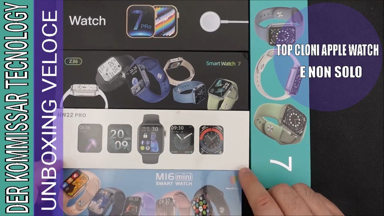 Smartwatch IWO 7 PRO Z36 M16 MINI HW22 PRO IWO N76 UNBOXING VELOCE