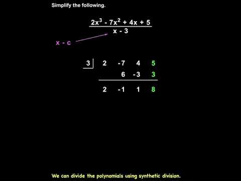 Synthetic Division |