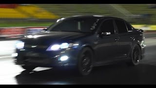 AUTOTECH ENGINEERING FORD FG F6 10.27 @ 136 MPH SYDNEY DRAGWAY 29.7.2015