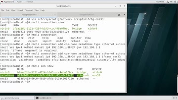 RedHat Network configuration using nmcli tool