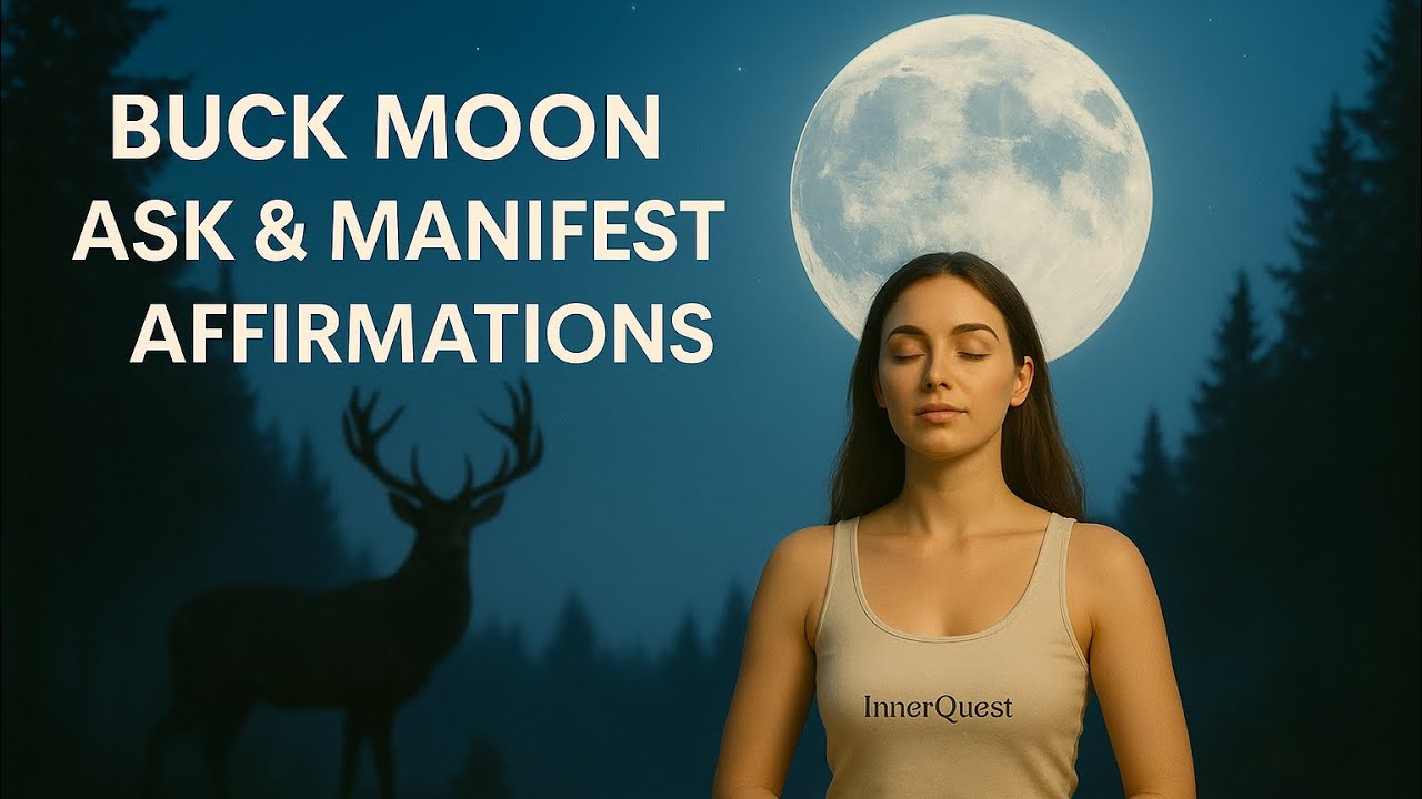 July 2025 FULL MOON MEDITATION (BUCK MOON) | Ask & Manifest + Affirmations for Expansion & Clarity