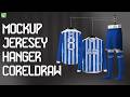 Design Jersey V Neck Lengan Panjang dengan Hanger di Coreldraw