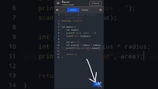 write program to calculate the area of circle