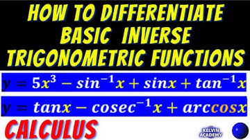 Basic Derivatives of Inverse Trigonometric Functions in Calculus