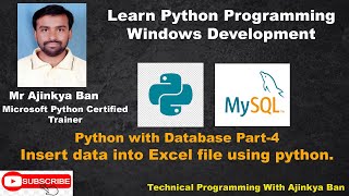 openpyxl in python Insert data into excel Part 4