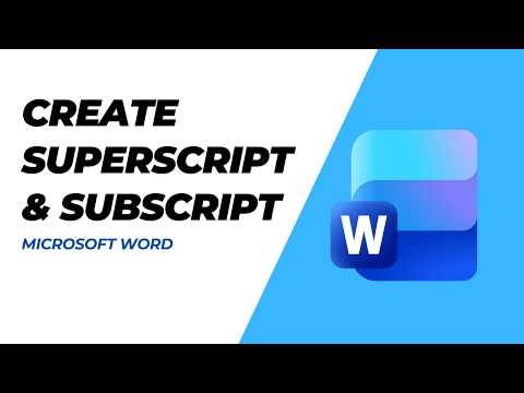 How to create superscript and subscript in Microsoft word