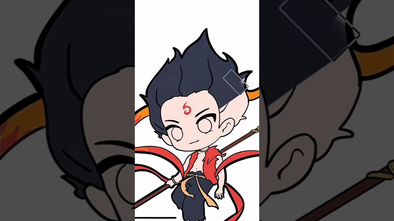 natra so cool in chibi style 