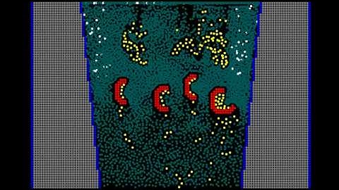 DPD Simulation of particles adhesion to the wall.wmv