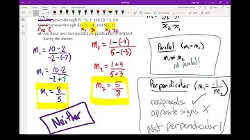 FPC 10 - 6.2 - Slopes of Parallel and Perpendicular Lines