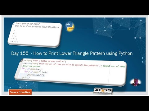 Day 155  How to Print Lower Triangle Pattern using Python