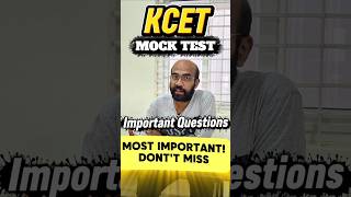 KCET Mock Test | Very Important #simplifiedminds #kcet2026 #mocktest #importantquestions