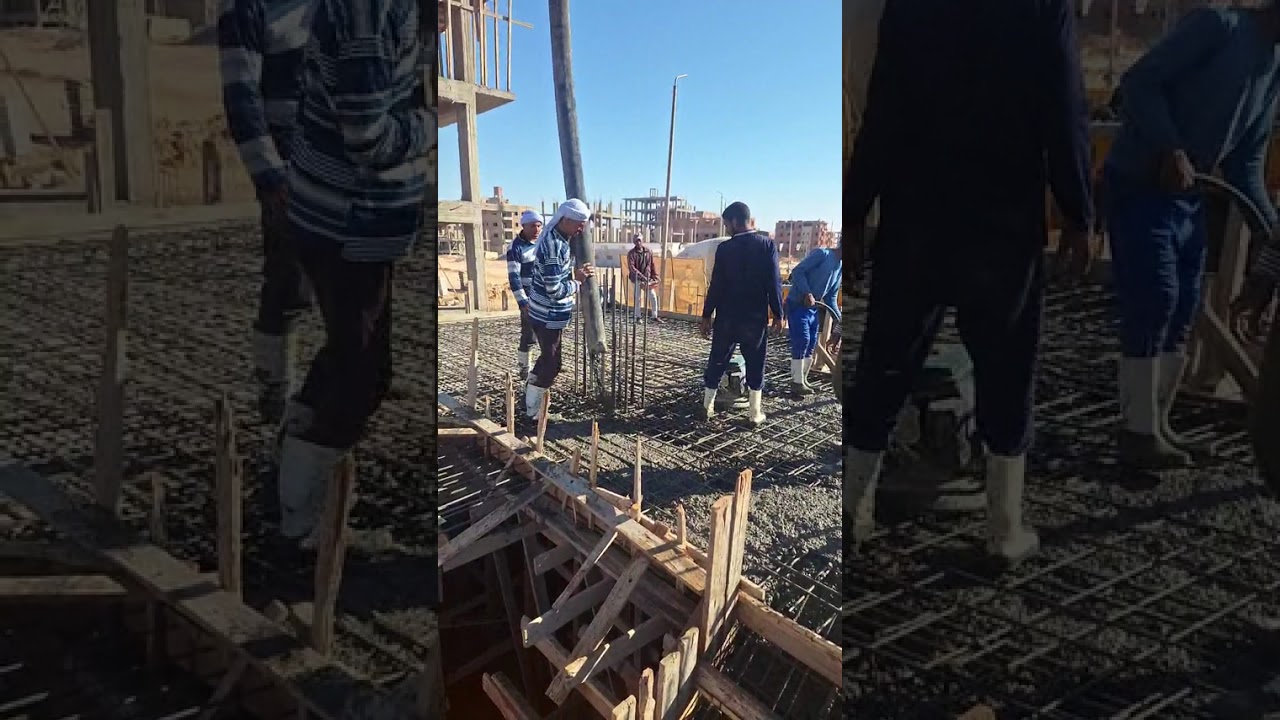 ‏‏🏗️👷‍♂️ من موقع العمل مباشرة تم بحمد الله إنجاز أعمال صب سقف البدروم في القطعة رقم ٥١ فى المجاورة ٨