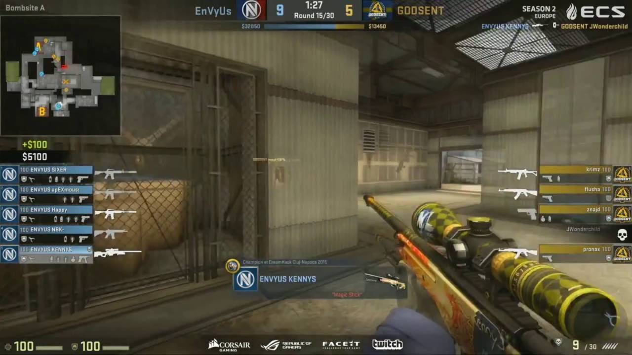 KennyS AWP lucky miss | ECS S2