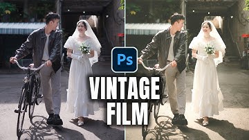 How to Create a Vintage Film Look in Photoshop | Soft Warm Portrait Tone Tutorial