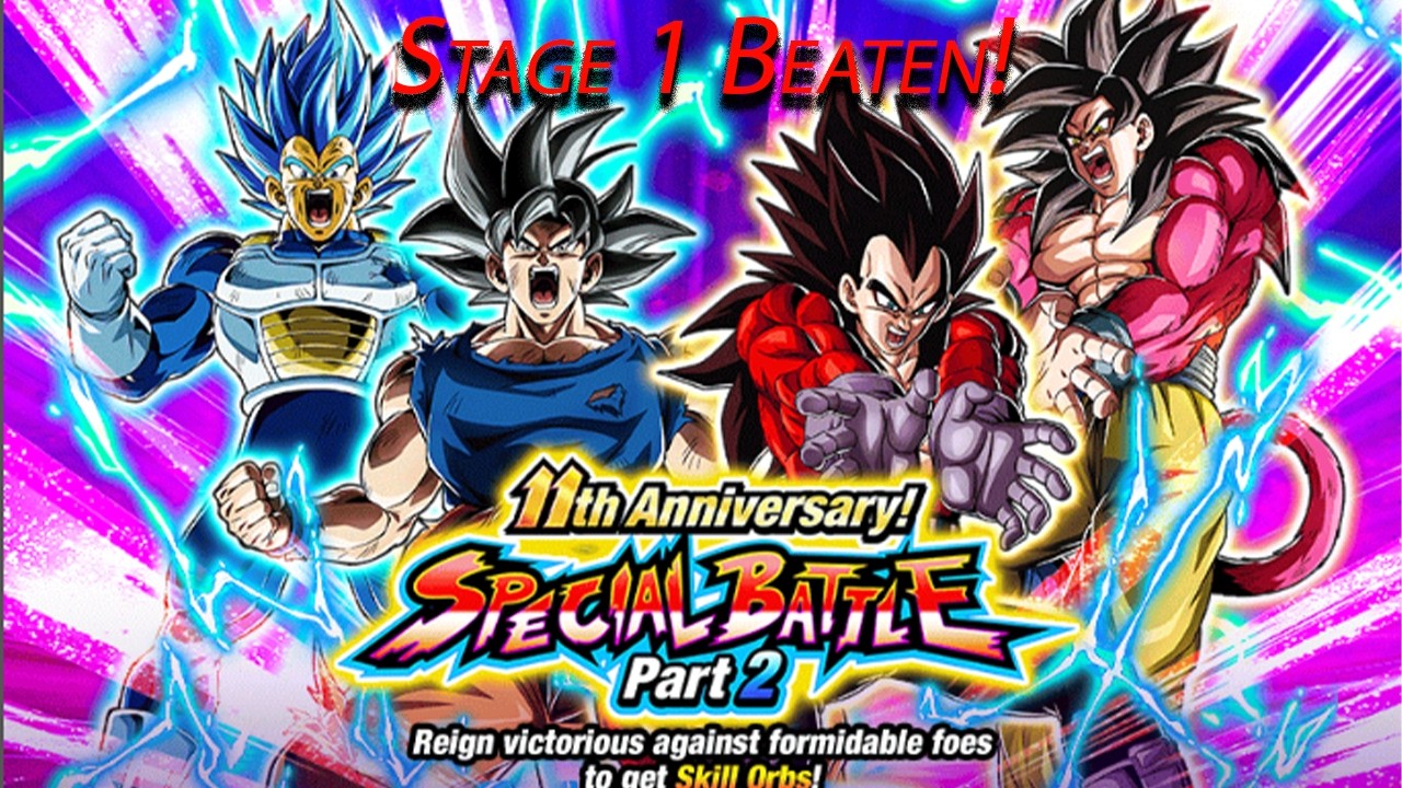 11th ANNIVERSARY SPECIAL BATTLE PART 2 STAGE 1 BEATEN! (DBZ