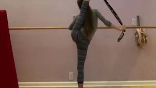 Stretching Oversplits On A Grande Size Dot2Dance