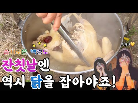 입주민과 함께한 백령도 스타일 파뤼 😱| 부산스런 쫑이 생파 🪇 | 잔칫날엔 닭을 잡아요 🤩 | 비닐하우스 리오픈 축하🩷 | 웃음소리 주의 🚫