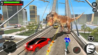 Angry Dinosaurs City Rampage: Dino vs Gorilla Battle Game - Android Gameplay screenshot 4