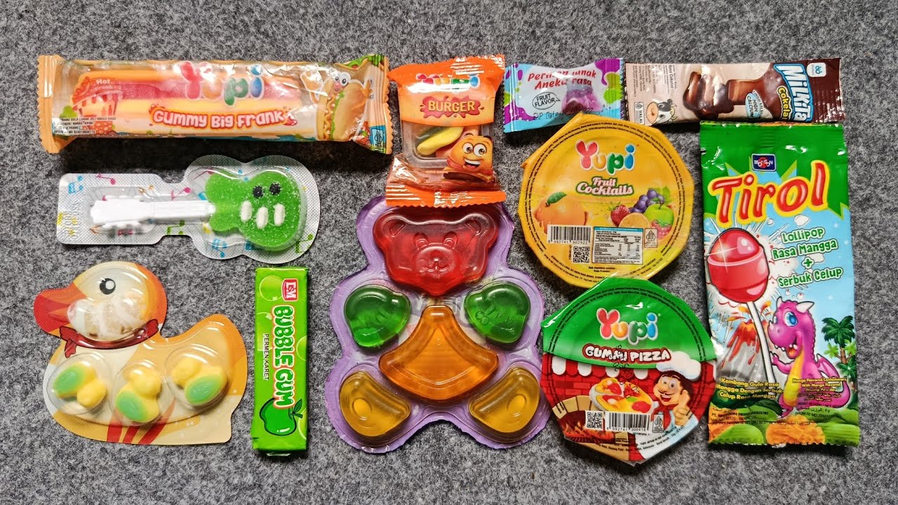 Berbagai macam Permen Yupi Jelly Candy Cokelat Marsmallow Rainbow Lollipop 473
