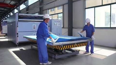 laminated glass machine operation video