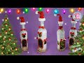 DIY Botellas decoradas para navidad