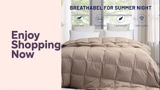SNOWMAN Extra-Soft Down Blanket King, Lightweight Down Comforter screenshot 5