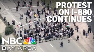 Protests continue in separate locations on I-880 in Oakland