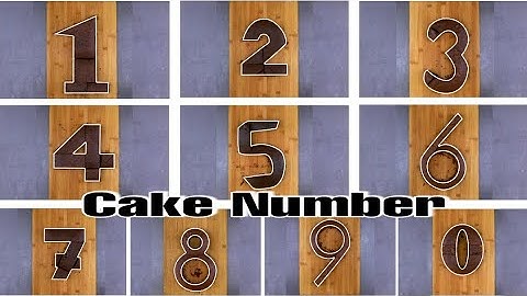 How To Cut A Cake Into Number  0-9 Cake Numbers Cutting Cake Tutorial Cake Numbers Decorating Ideas