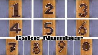 How To Cut A Cake Into Number  0-9 Cake Numbers Cutting Cake Tutorial Cake Numbers Decorating Ideas