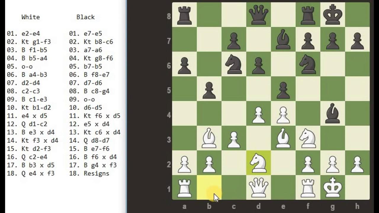 Fundamentals Of Chess #13 - Example Of Algebraic Notation 