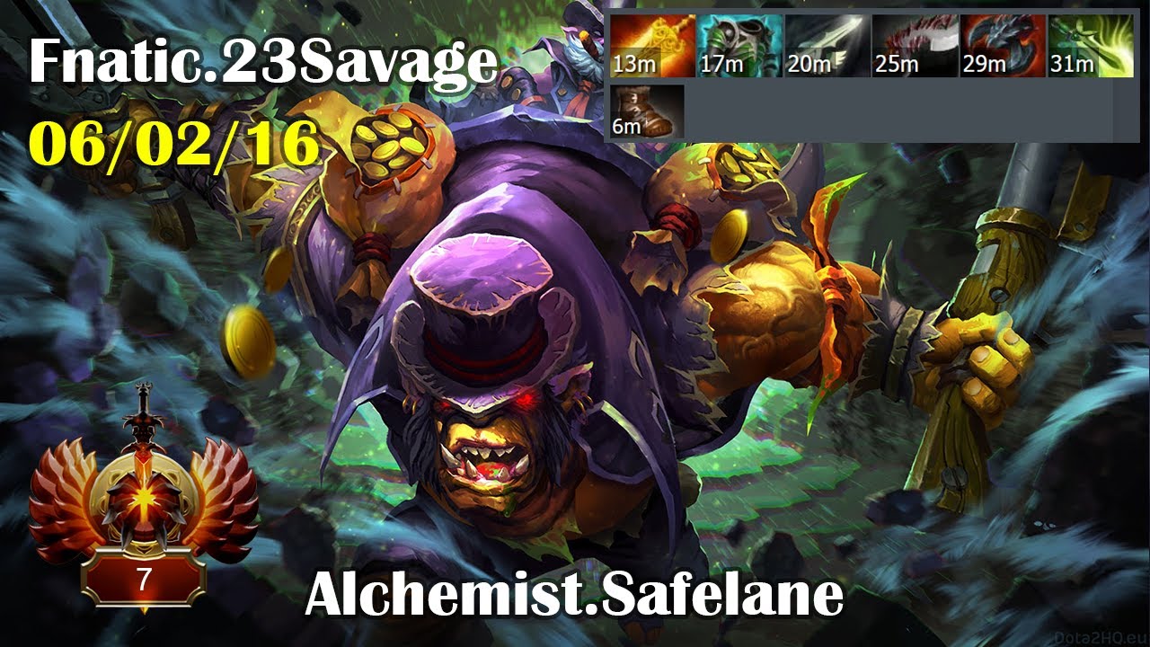 Dota 2 Pro Replay | Safelane | Alchemist [Fnatic.23Savage] | ~8302mmr | 7.26c