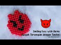 #20 How To Make Beaded Keychain Smilling Face With Horns //Gantungan Kunci Manik Manik Emoticon//