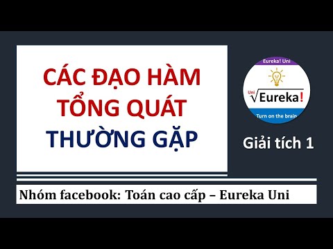 Video Giải tích 1 Ch3 P4.1 Một số đạo hàm tổng quát thường... - youtube