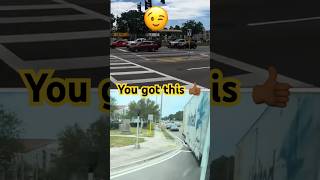 Semi truck making proper right turn  [ tampa,Fl ] #viral #shorts #new #tutorial ￼